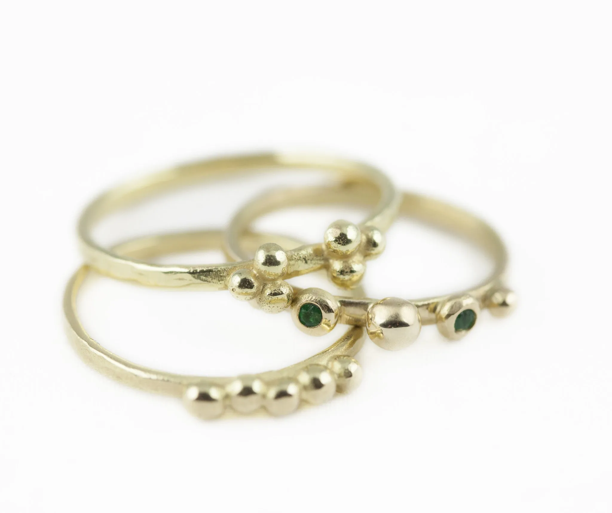 18ct Gold Delicate Elsa Granulation Ring