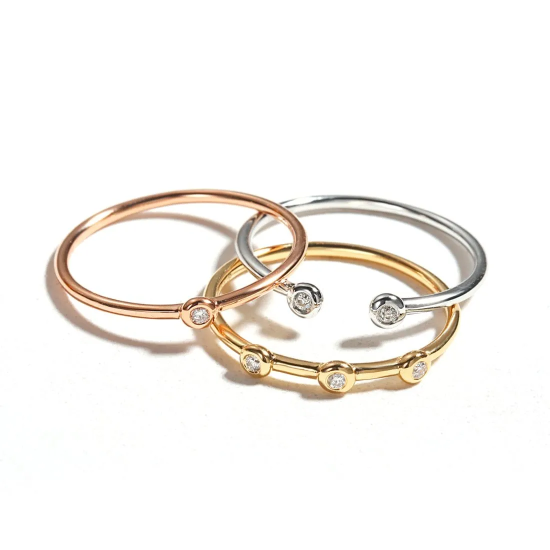 18K Yellow Gold Stackable Rings