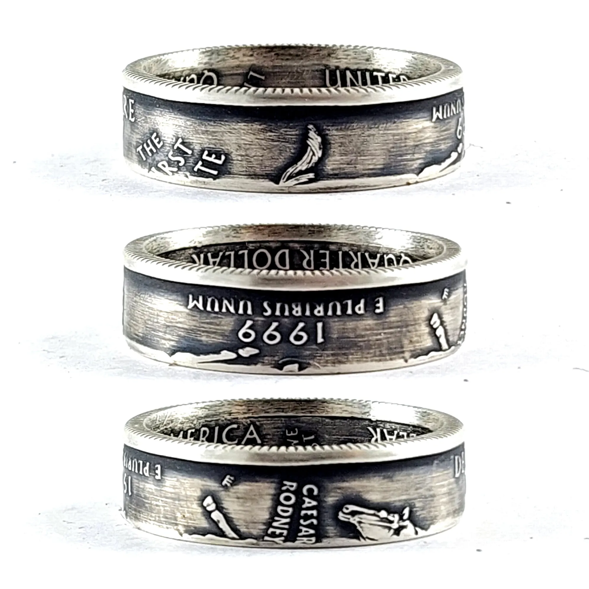 90% Silver Delaware Quarter Ring