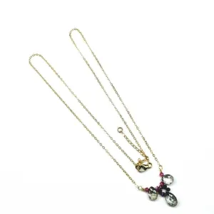 Adjustable 14K Gold Filled Wire Wrapped Multiple Gemstone Collier necklace