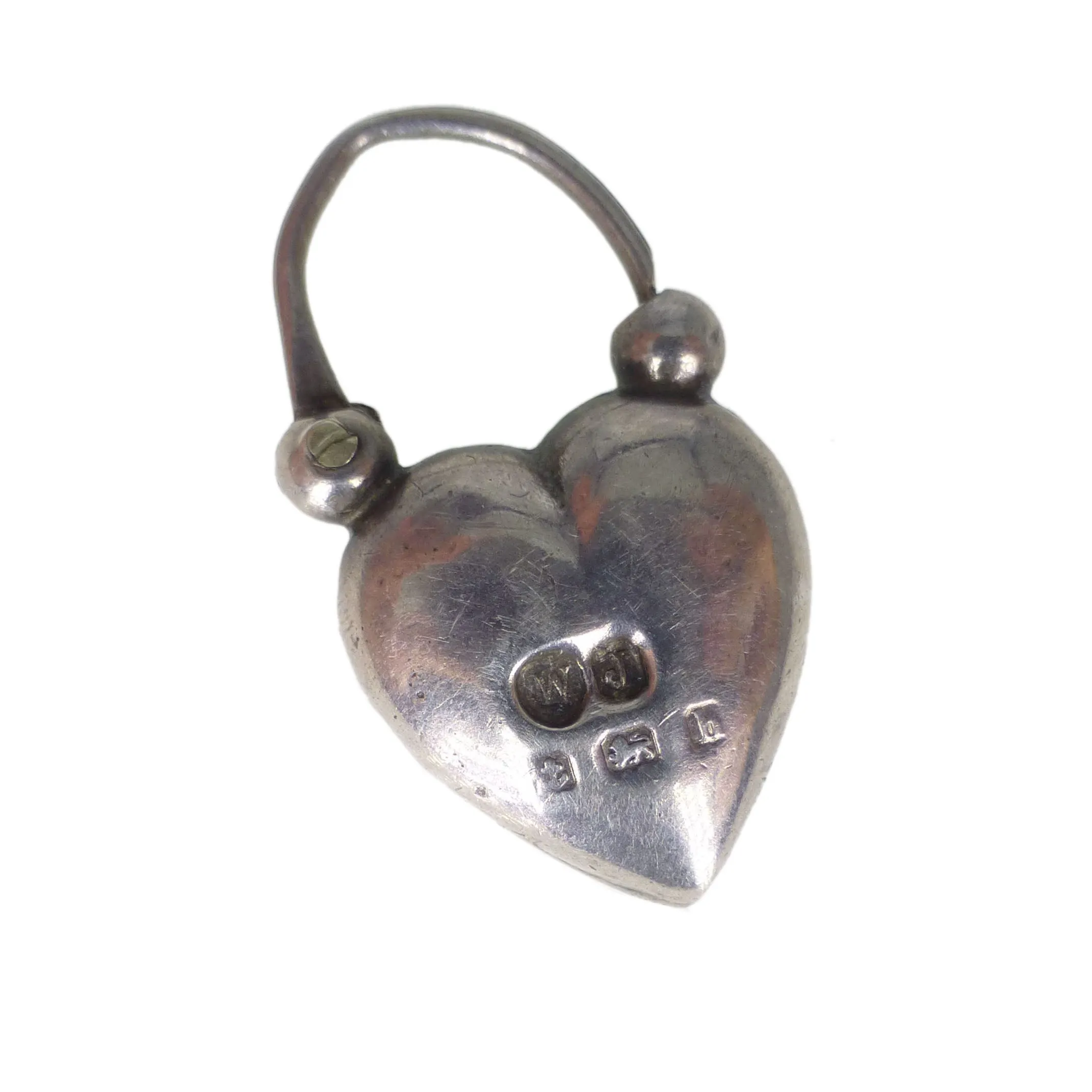 Antique Edwardian Silver Connemara Shamrock Heart Locket