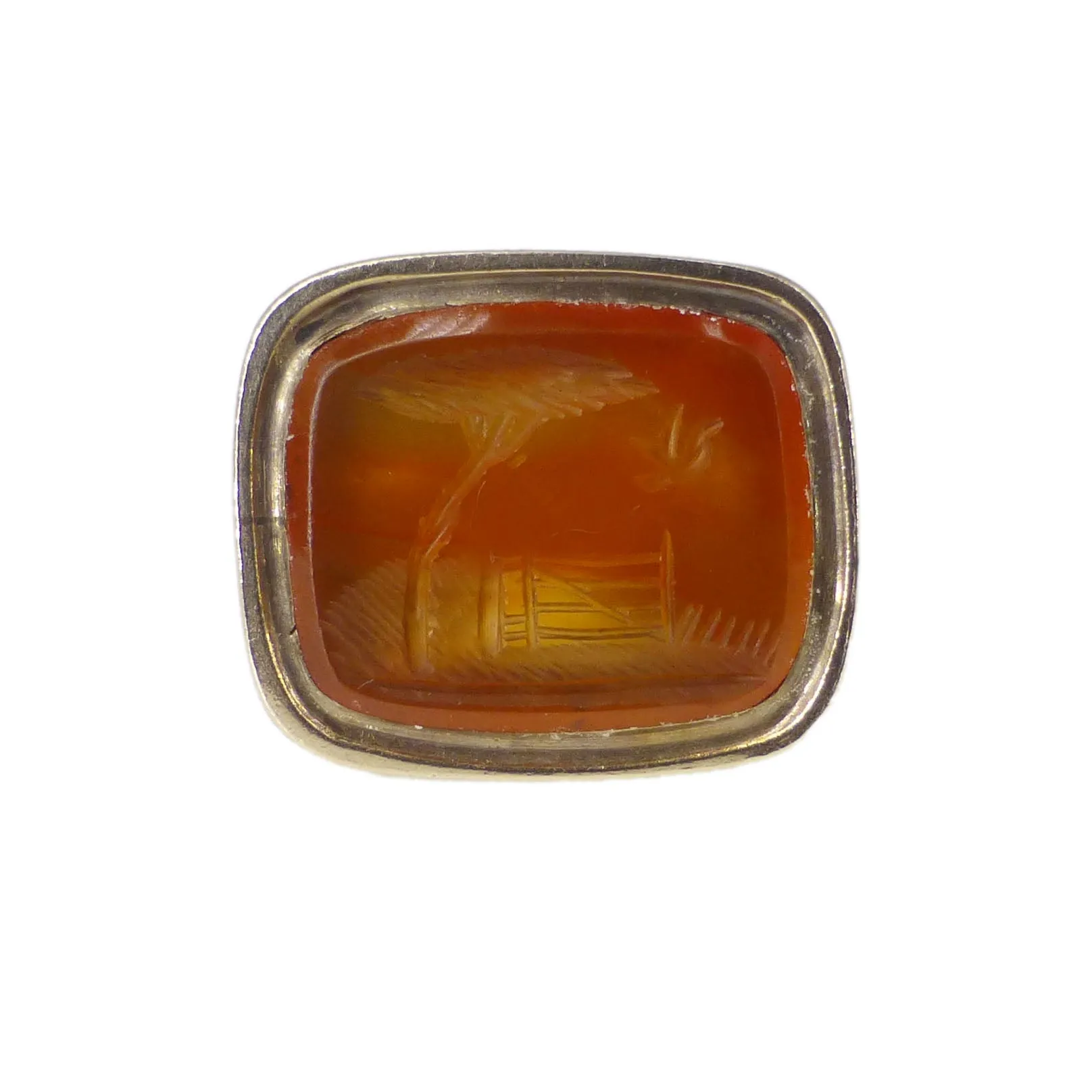 Antique Georgian Carnelian Dove Intaglio Fob