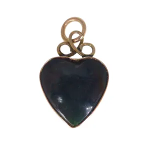 Antique Victorian Gold Carved Bloodstone Heart Charm