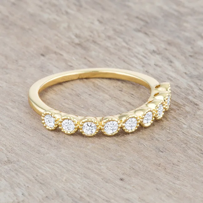 Bea 0.27ct CZ 14k Gold Delicate Band