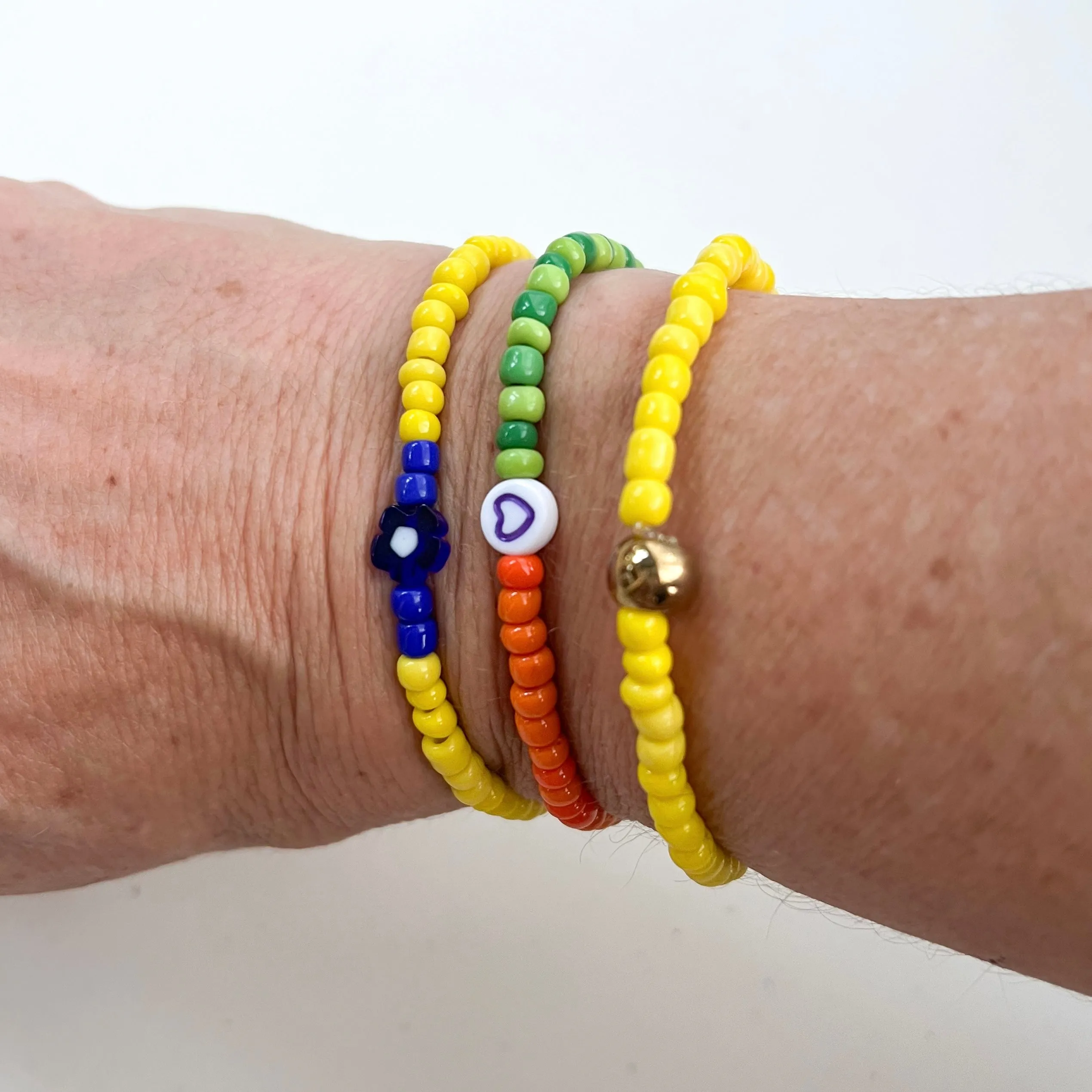 Beaded Stacking Bracelets - Set of 3