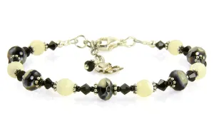 Black Mother of Pearl Crystal Bracelet