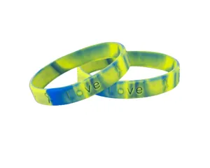 Blue & Yellow Silicone Bracelets