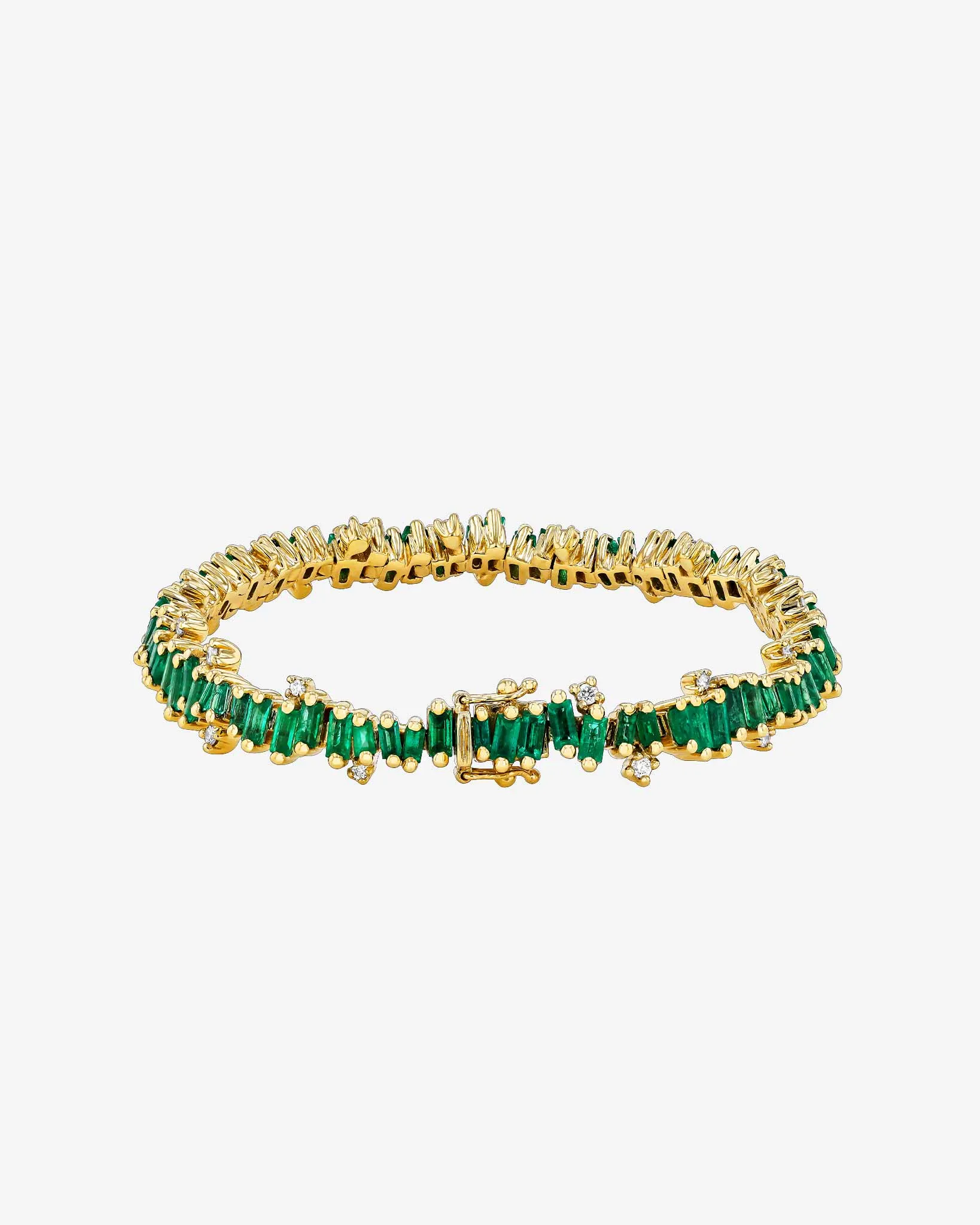 Bold Burst Emerald Tennis Bracelet