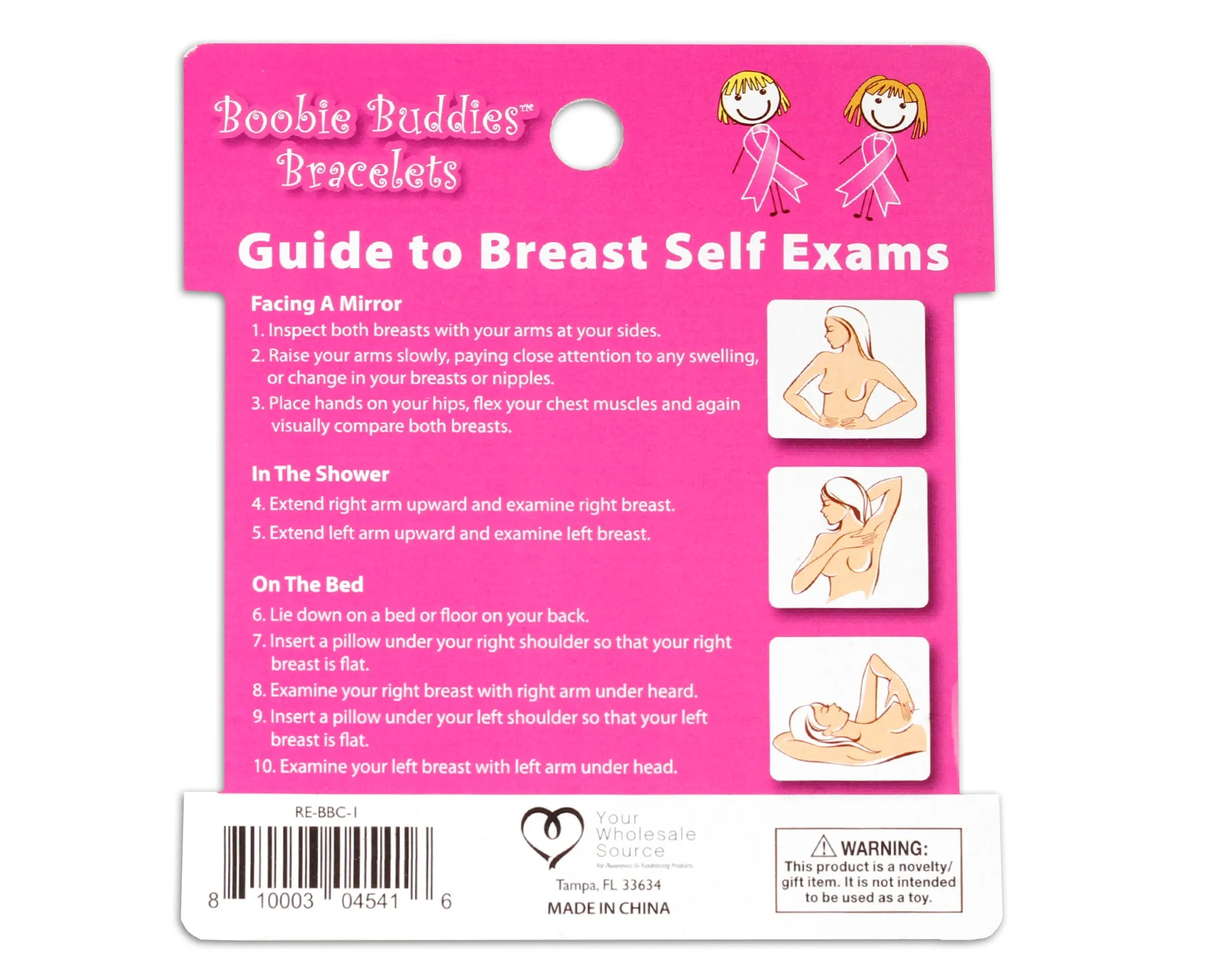 Breast Cancer Bracelet Counter Display (12 Cards)