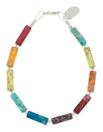 Carrie Elspeth Rainbow Jasper Semi-Precious Beaded Bracelet