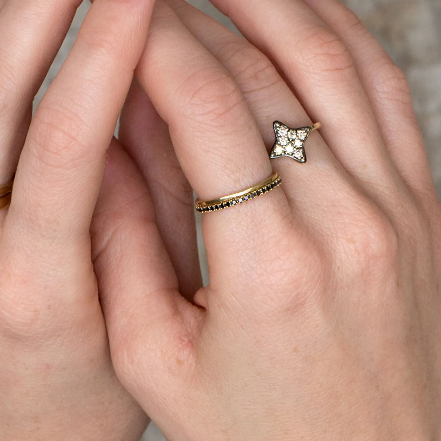 Cassiopeia Gold Ring with Cognac Diamonds