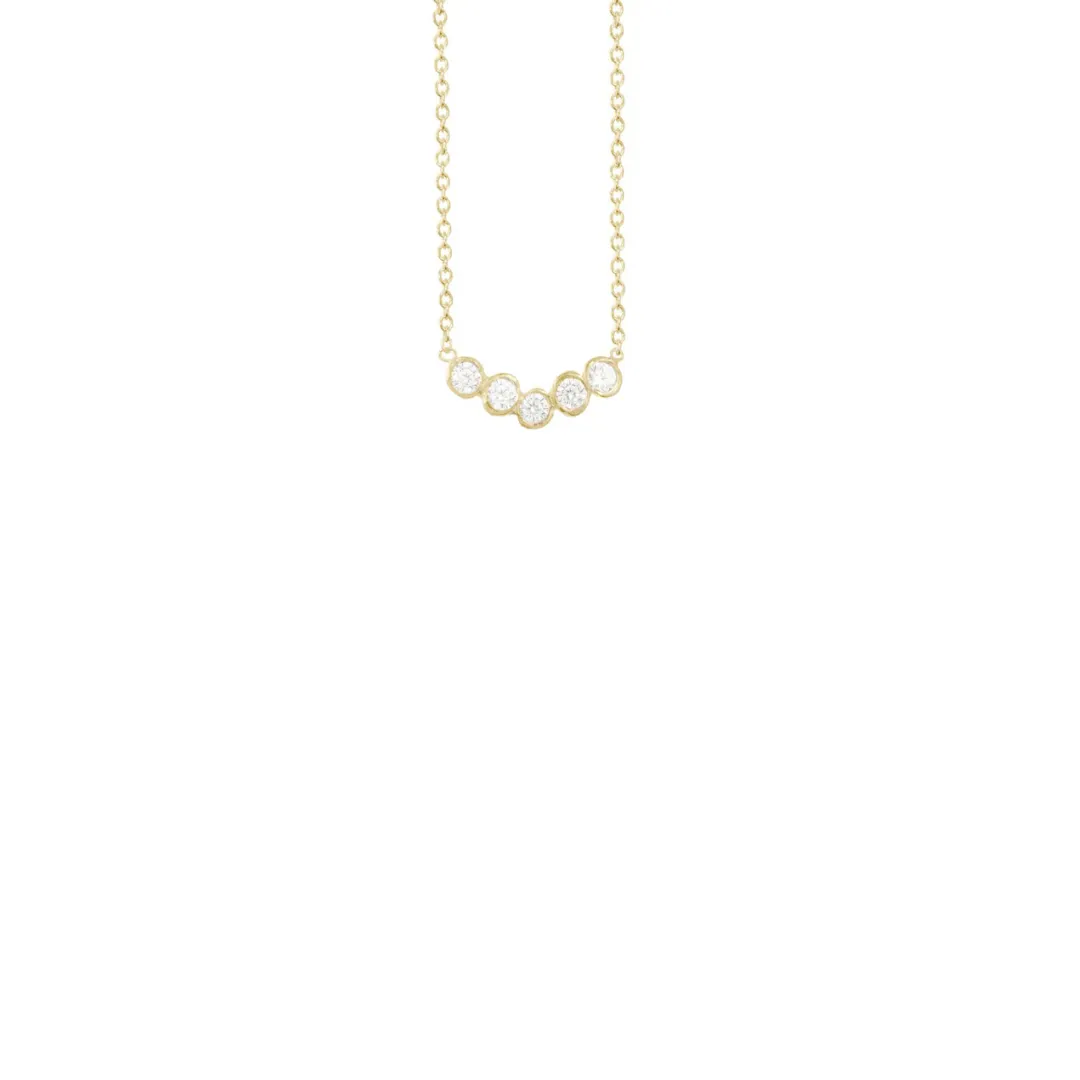 Chevron Seed Pod Necklace in Vermeil