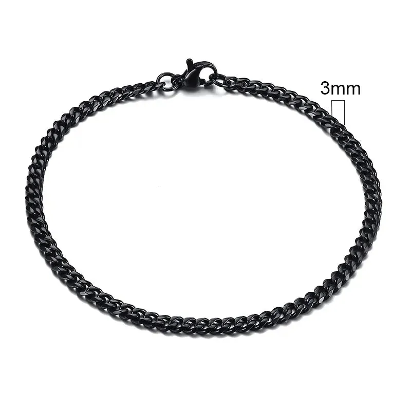 Chunky Miami Curb Chain Bracelet for Men: Stainless Steel Cuban Link Chain Wristband, Classic Punk Heavy Male Jewelry.