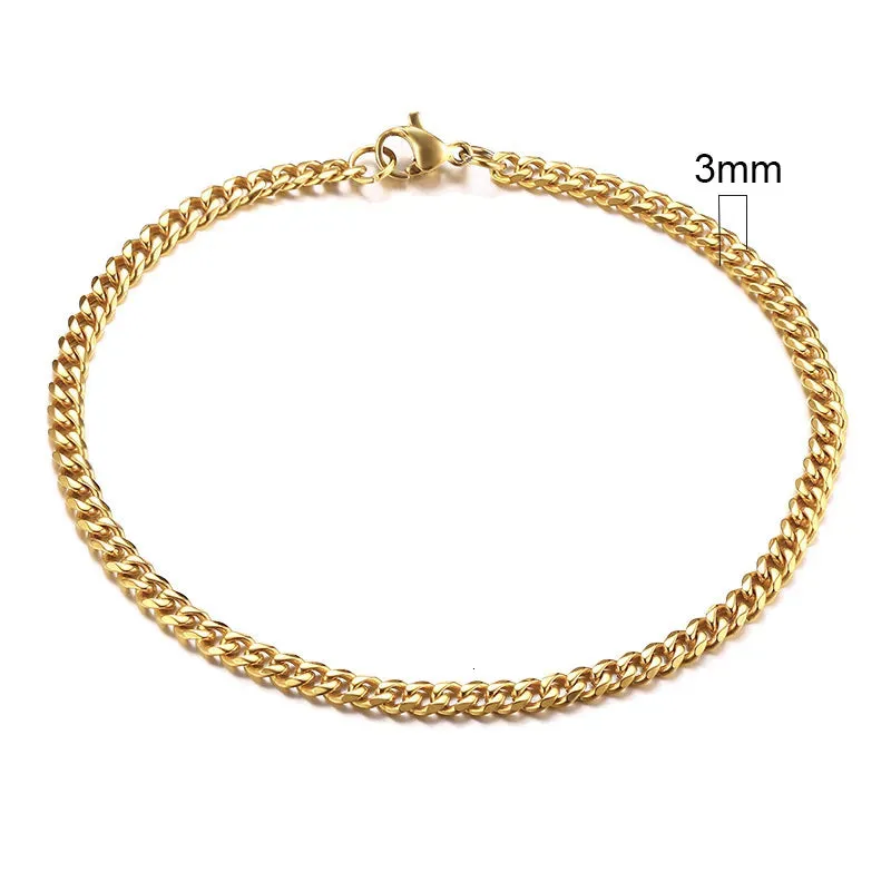 Chunky Miami Curb Chain Bracelet for Men: Stainless Steel Cuban Link Chain Wristband, Classic Punk Heavy Male Jewelry.