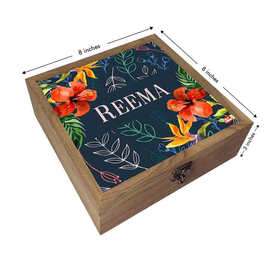 Customized Jewellery Box With Name - Hibiscus Leaf