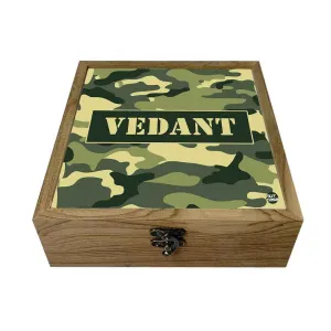 Customized Jewellery Makeup Storage for Women - Military Green Camouflage