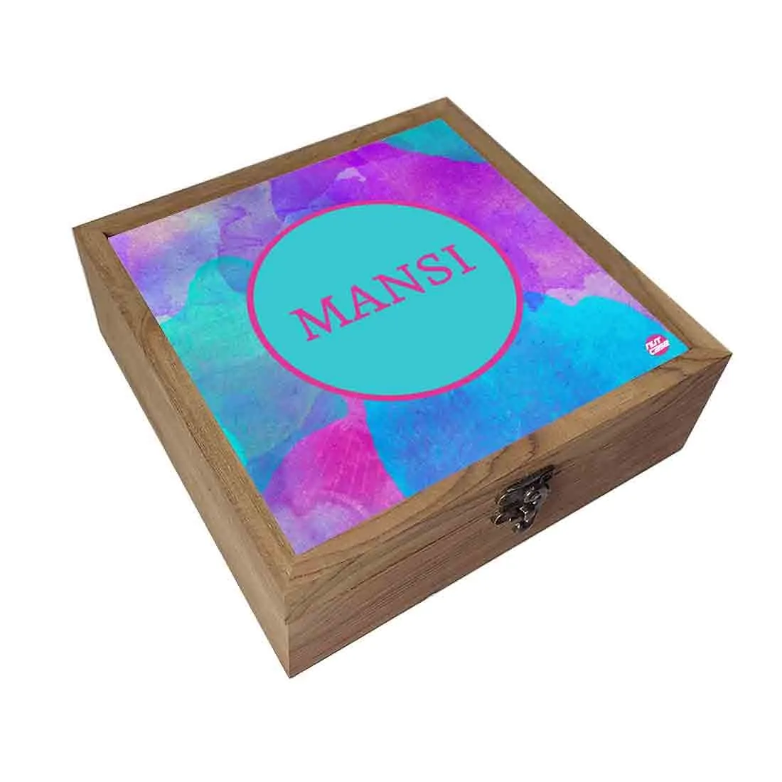 Customized Jewellery Storage Box With Name - Watercolor