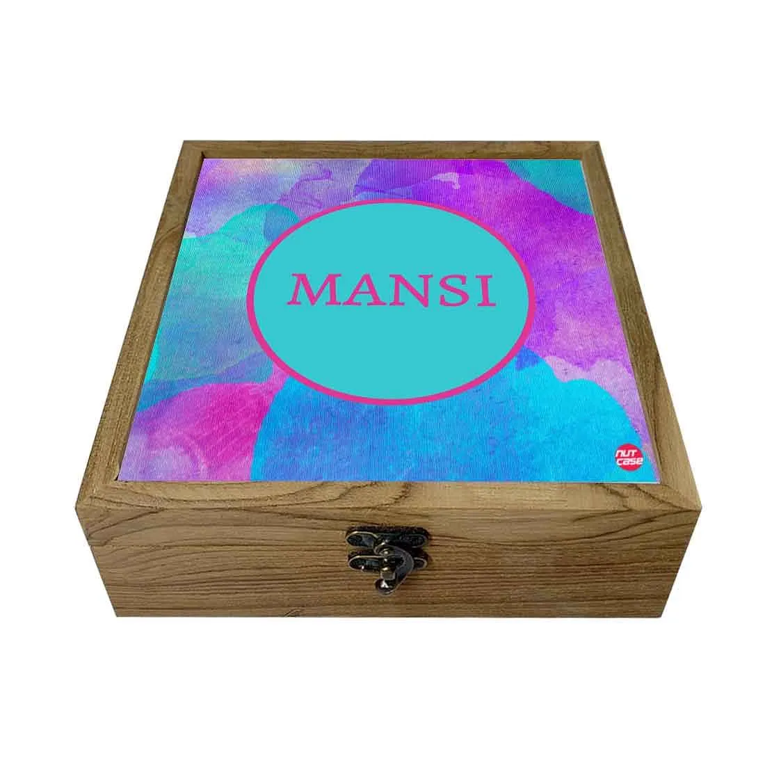 Customized Jewellery Storage Box With Name - Watercolor