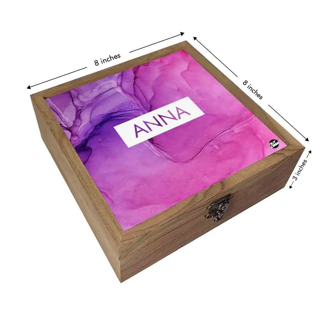 Customized Jewelry Containers Box for Girls - Pink Watercolor