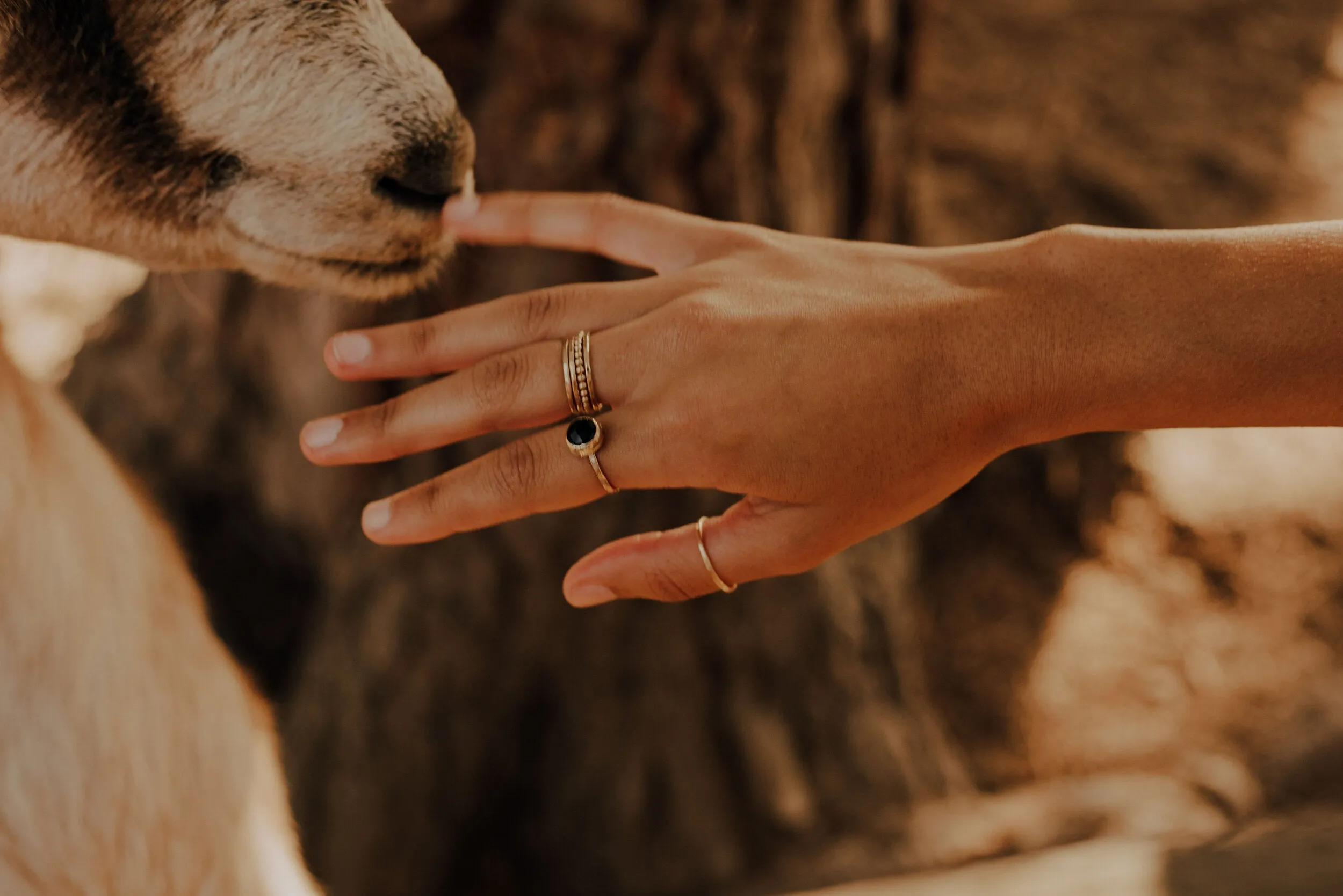 Dainty Beaded Ring Set (4 rings)