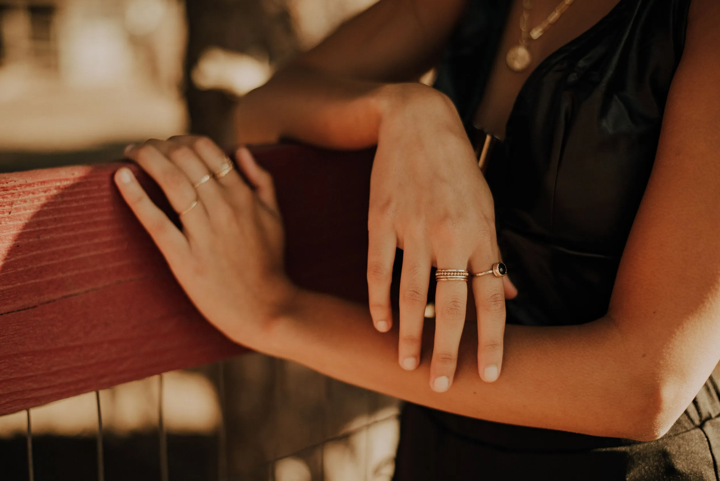 Dainty Beaded Ring Set (4 rings)