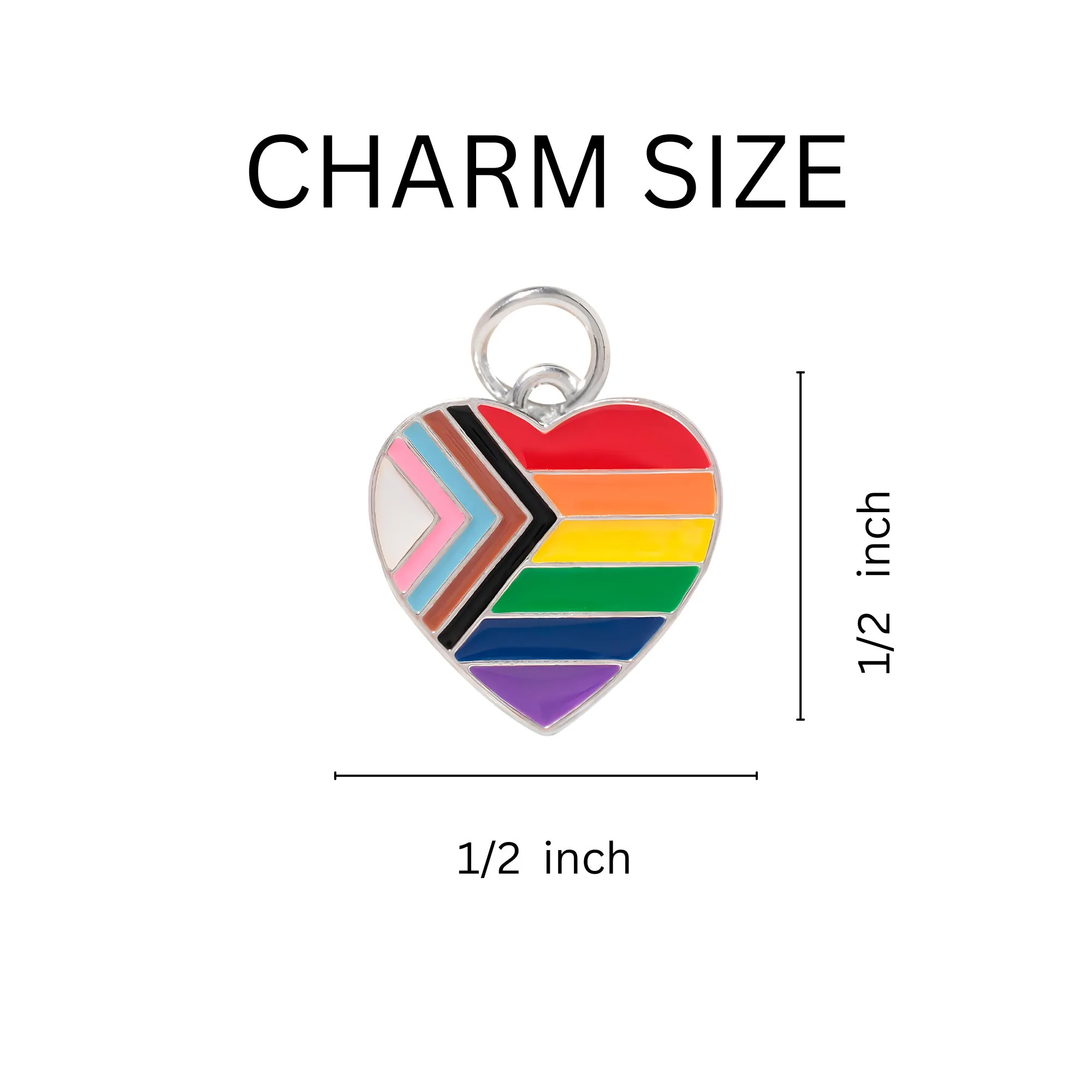 Daniel Quasar Rainbow Heart Flag Black Cord Bracelets