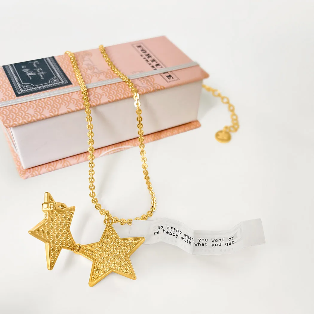 Deco Star Locket (Ivory) - Gold