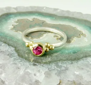 Delicate Pink Spinel Granulation ring