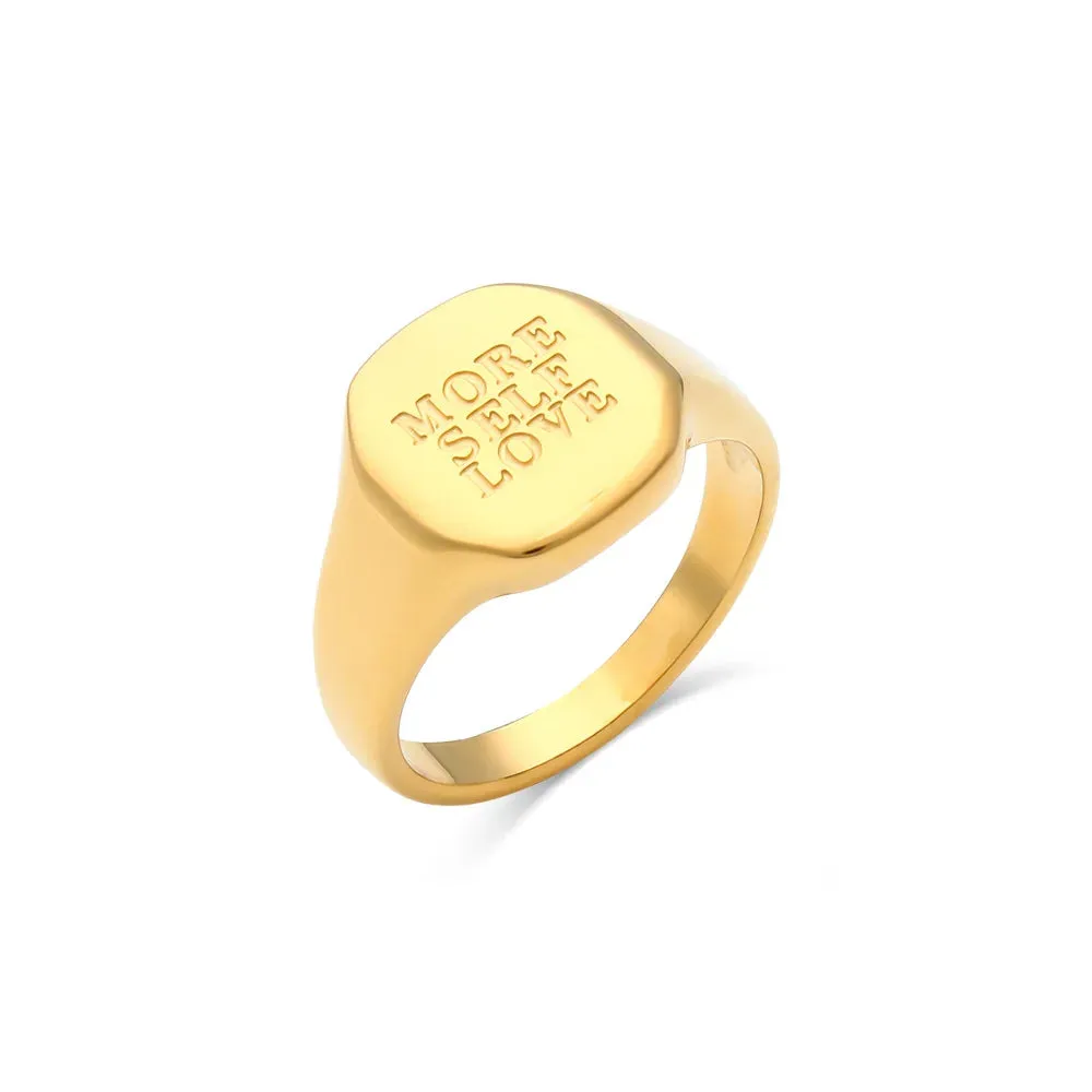 DODOAI New Customized Engrave Name Rings Men Women Gold Rings Personalized Stainless Steel Jewelry Anniversary Gifts Size 6-9