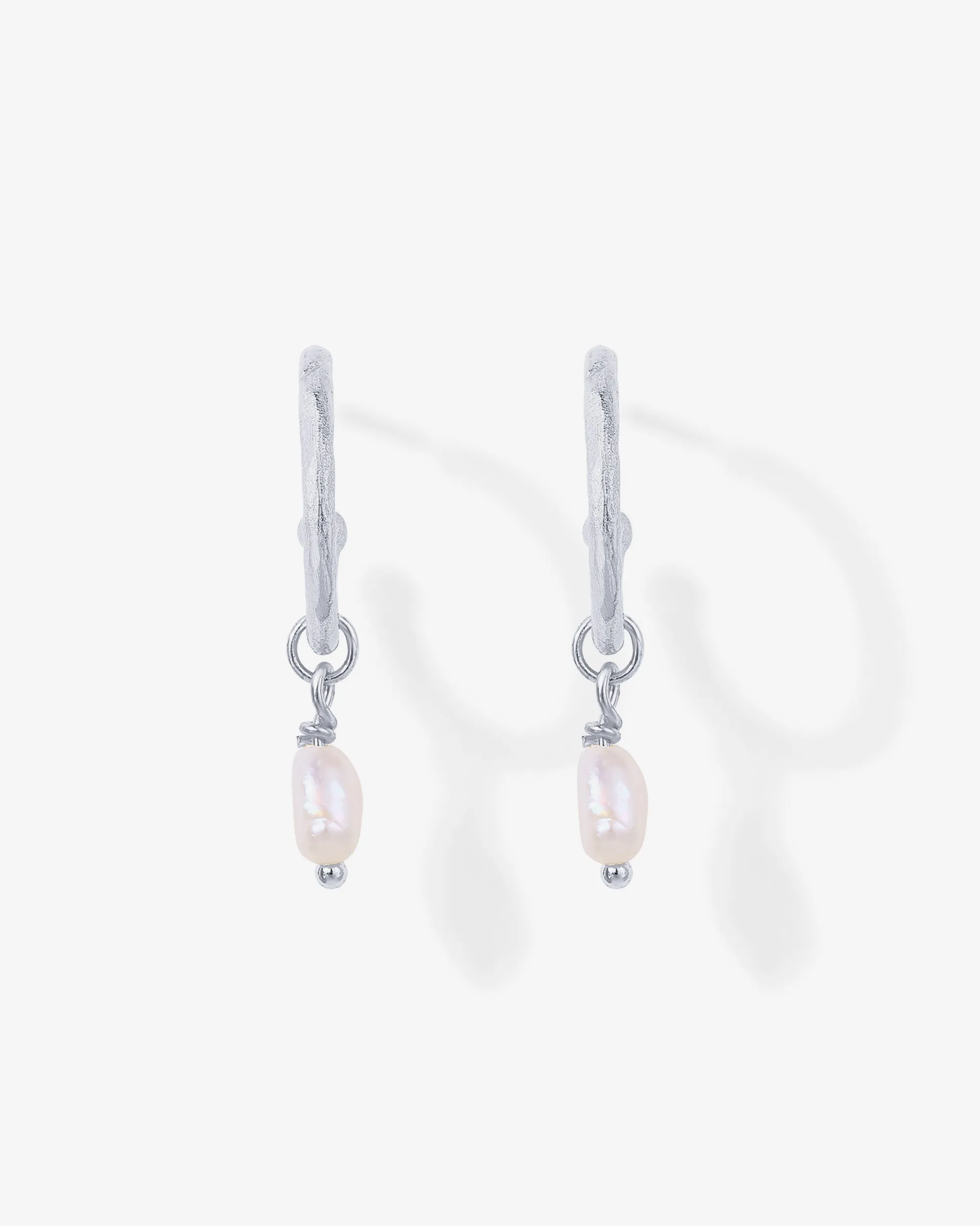 Drop Pearl Hoops