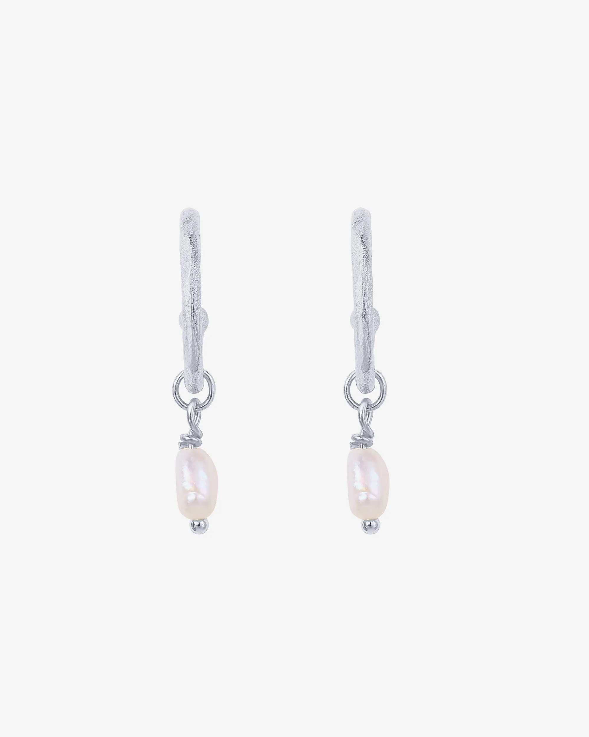 Drop Pearl Hoops