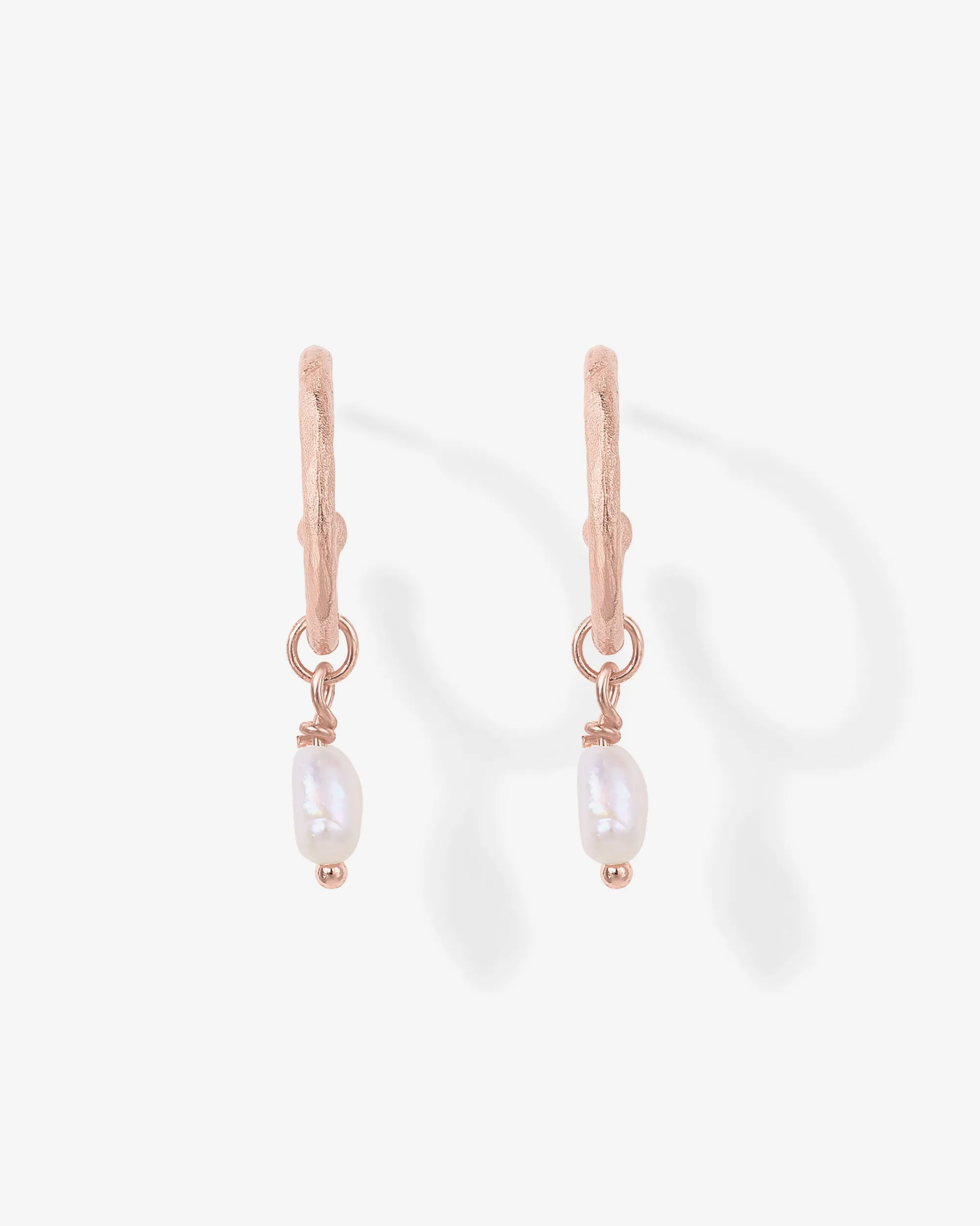 Drop Pearl Hoops