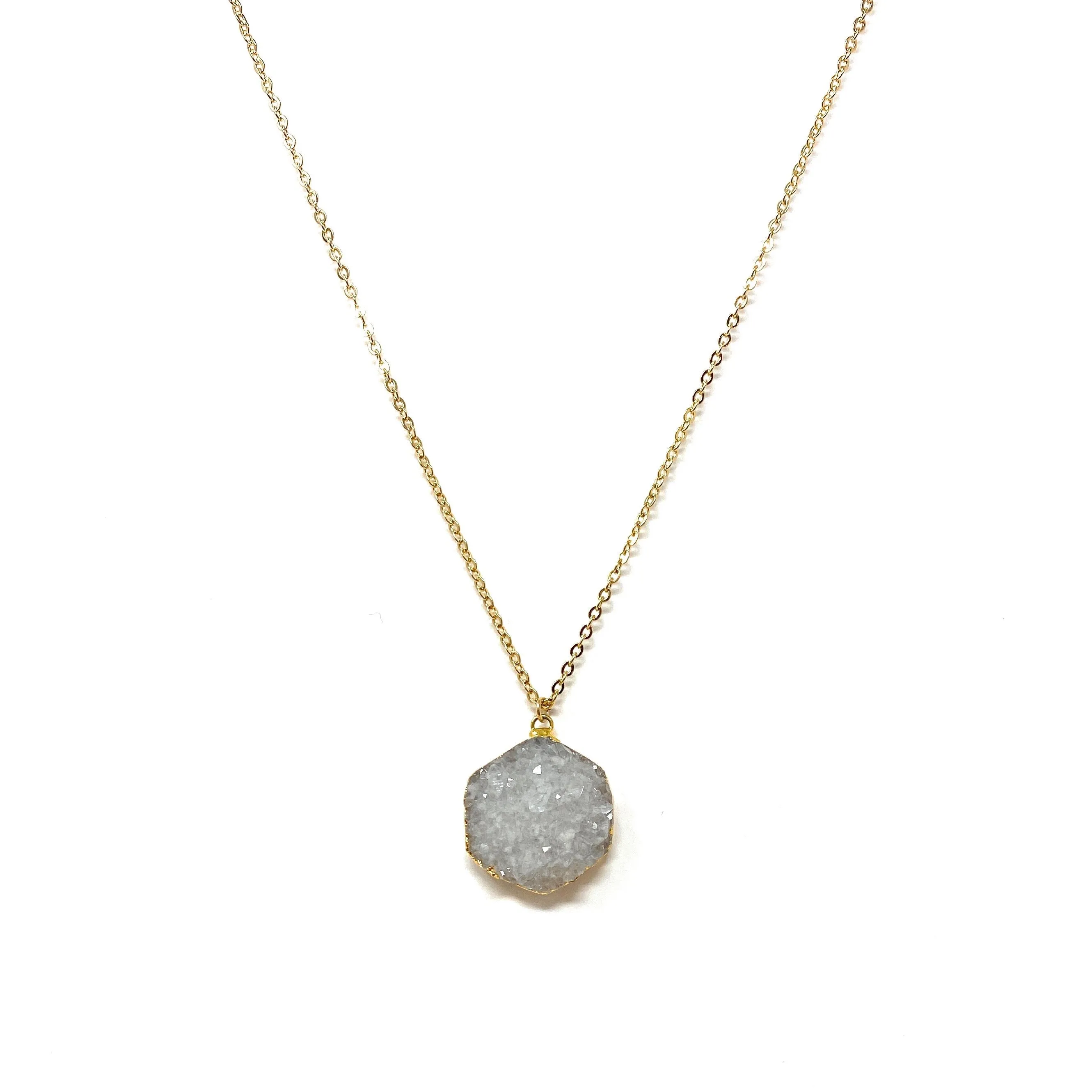 Druzy Quartz Necklaces