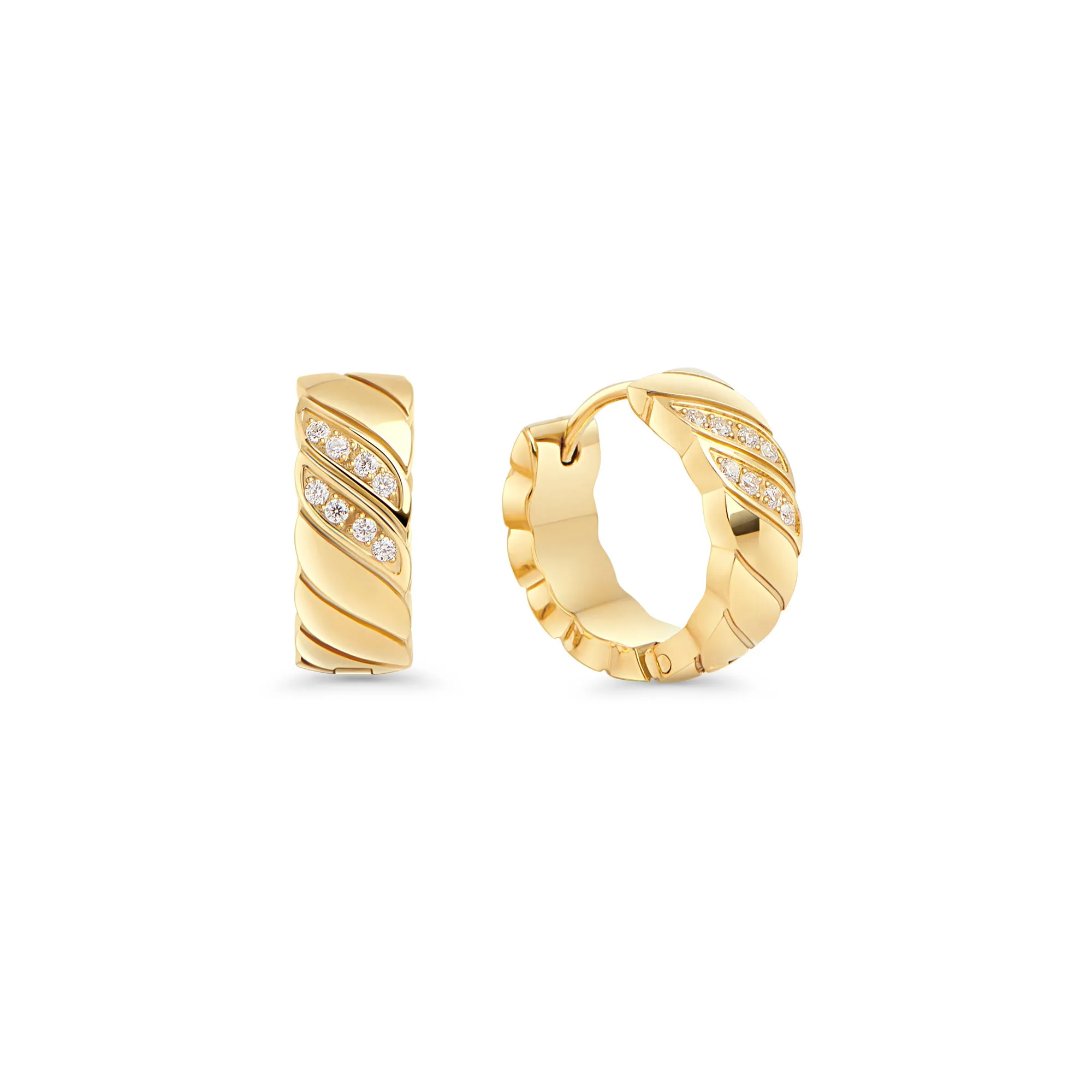 Emmy II Huggie Earrings