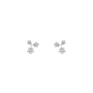 Enchanted Garden 0.56Ct Diamond Trio Stud Earrings in 18k White Gold