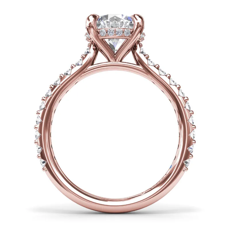 Fana Hidden Halo Diamond Engagement Ring