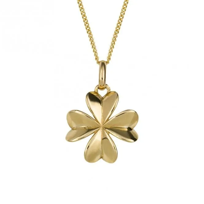 Four Leaf Clover Yellow Gold Pendant GP2296