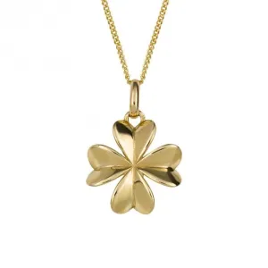 Four Leaf Clover Yellow Gold Pendant GP2296