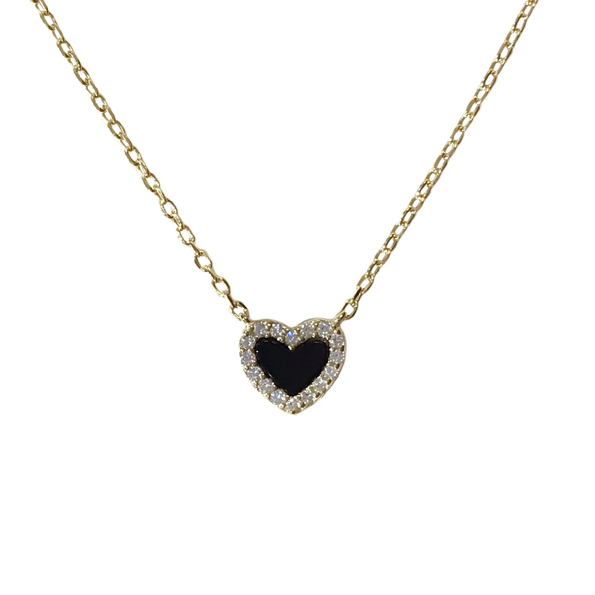 Gemstone Heart Pave Sparkle Necklace