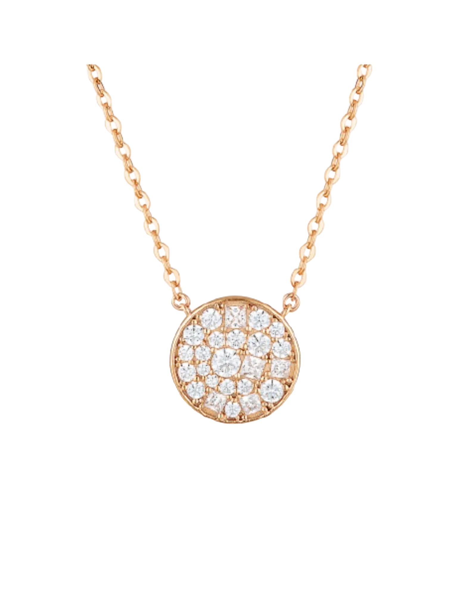 Georgini Mosaic Disc Pendant - Rose Gold