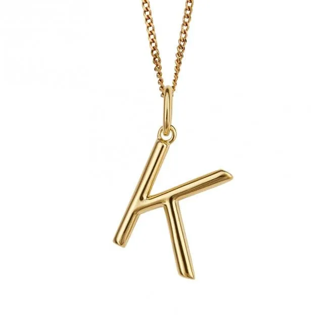 Gold Plated Initial Letter K Pendant P5137