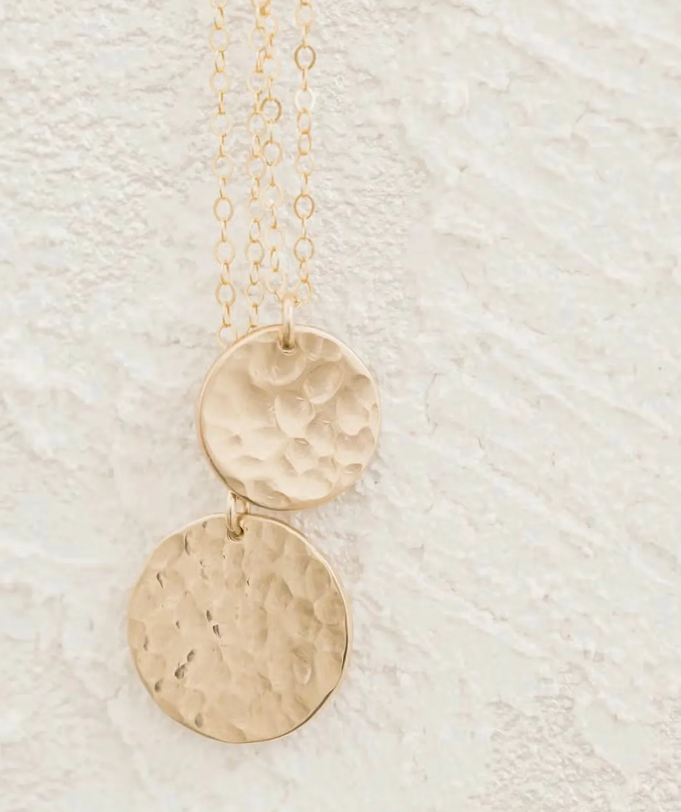 Hammered Disc Necklace