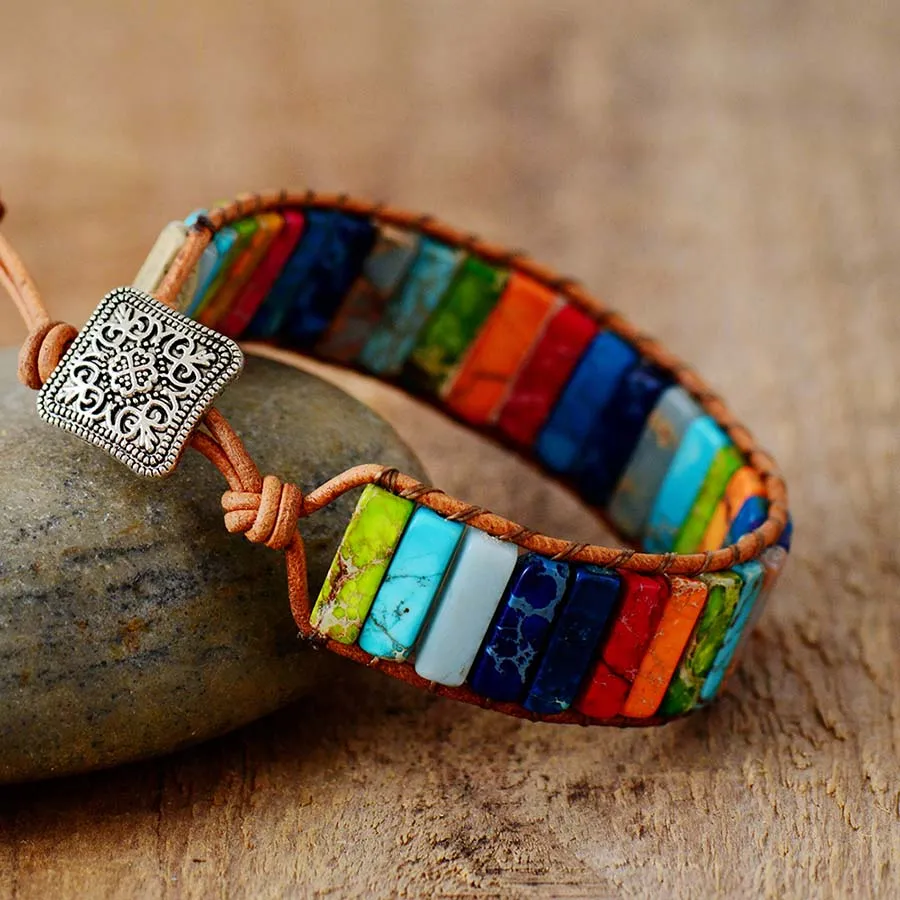 Handmade Multicolor Natural Stone Couples Bracelets