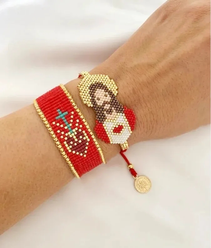 Handmade Religious Sacred Heart Jesus Bracelet