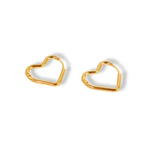 Heart Huggie Earrings