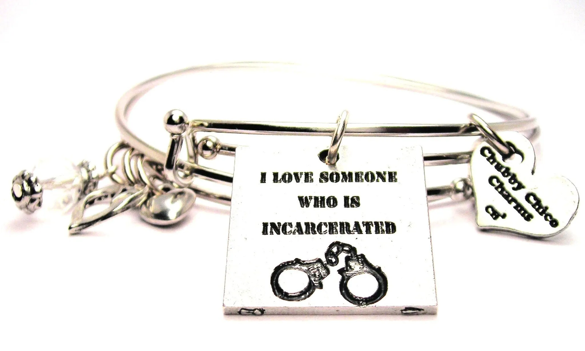 I Love Someone Incarcerated Expandable Bangle Bracelet Set