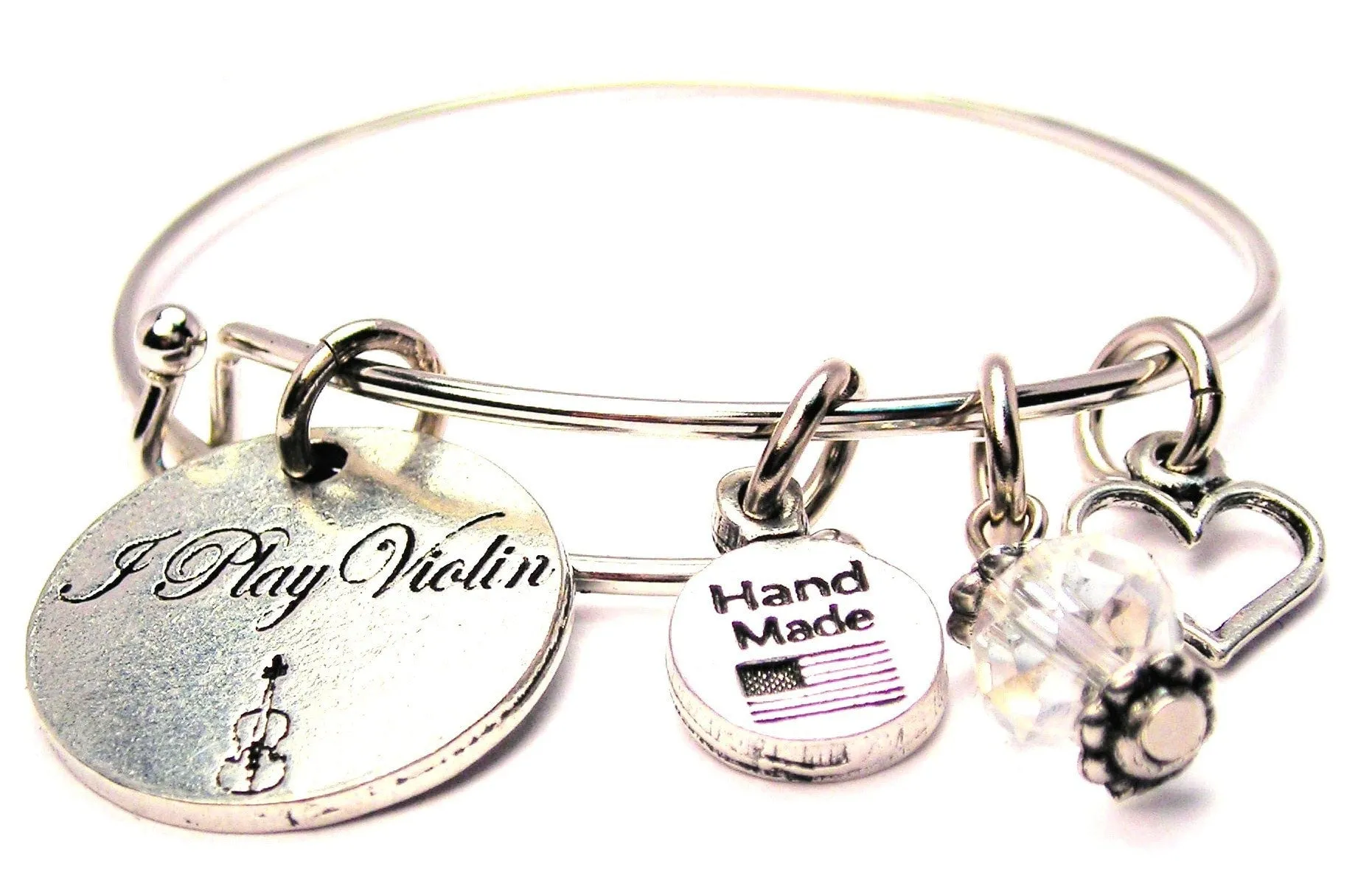 I Play Violin Bangle Bracelet