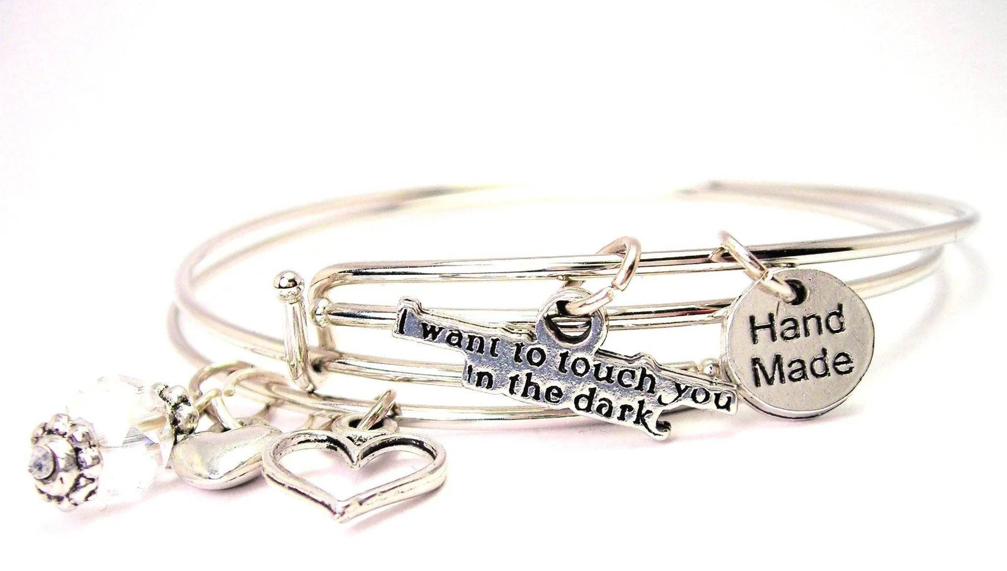 I Want To Touch You In The Dark Expandable Bangle Bracelet Set