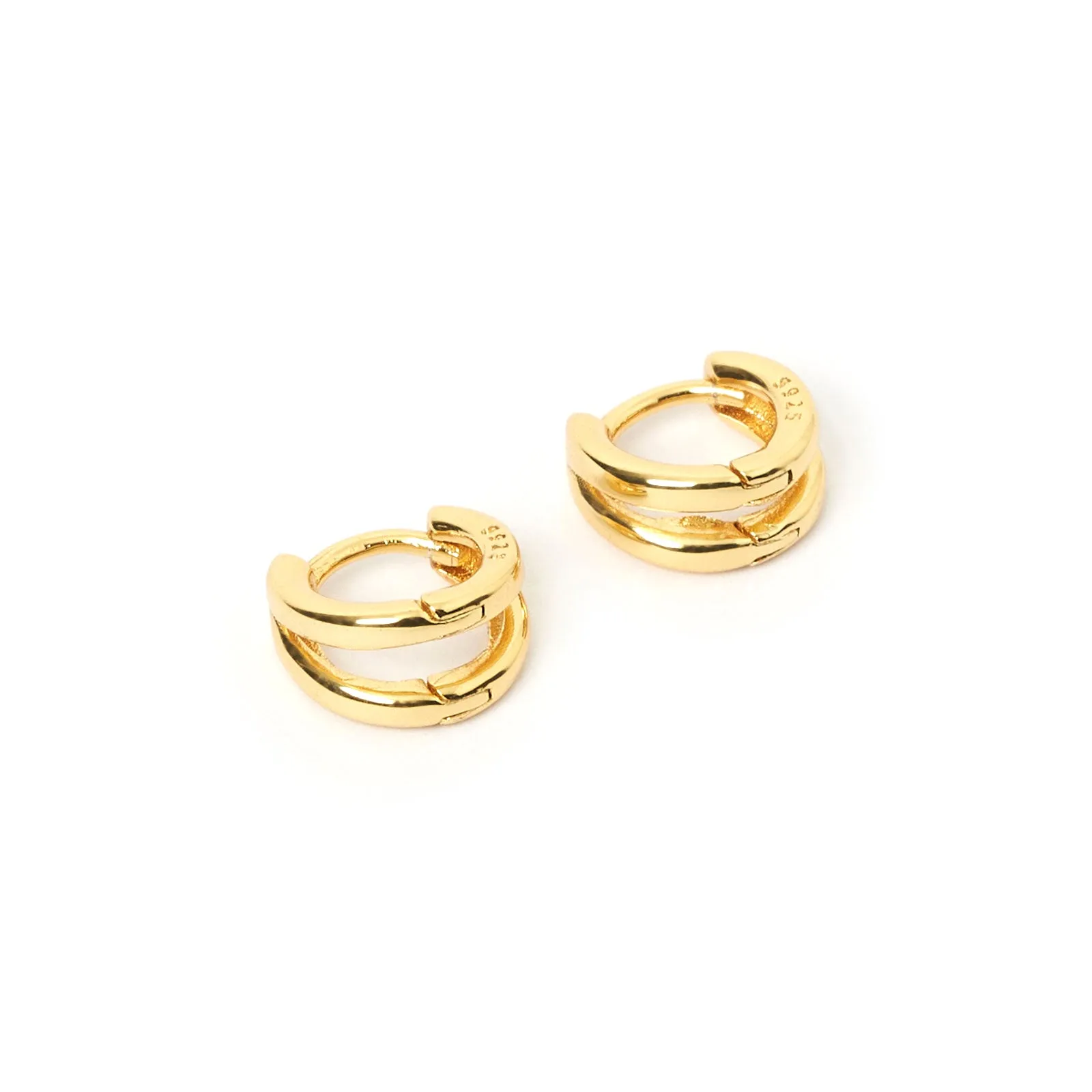 Jean Gold Huggie Earrings