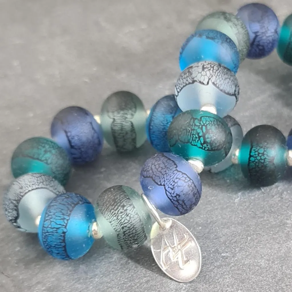 Lampwork Glass Lace Bead Bracelets